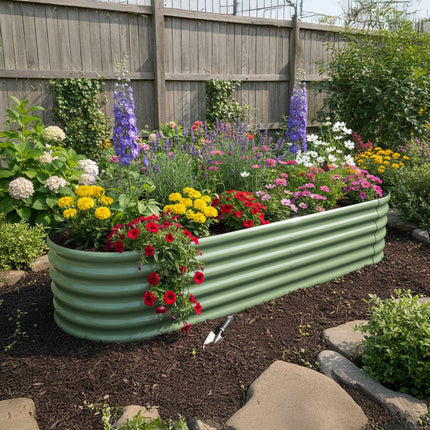 Half-Round Metal Raised Garden Bed, XXL, Weatherproof