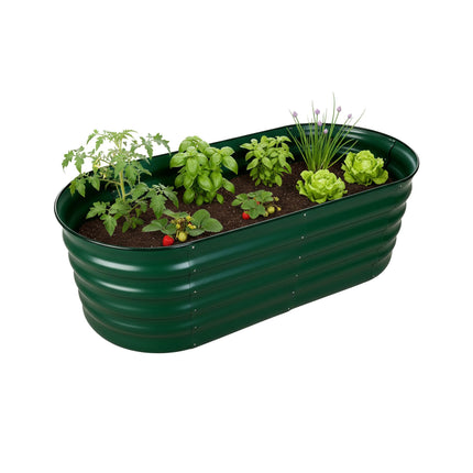 Half-Round Metal Raised Garden Bed for Vegetables