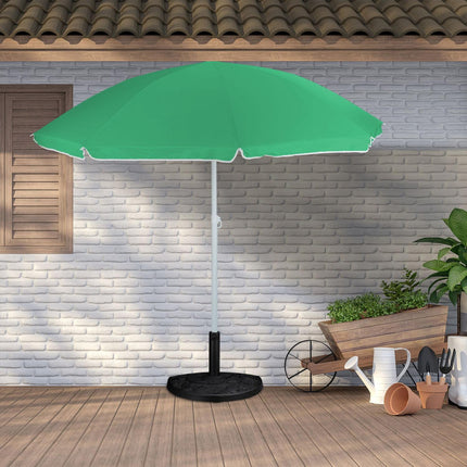 Half-Round Parasol Base, Cast Iron Design, Fits Small Spaces