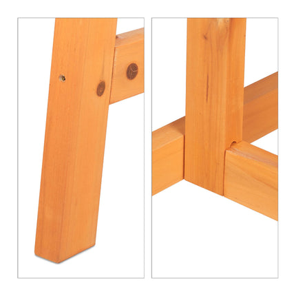 Half-round folding table in wood