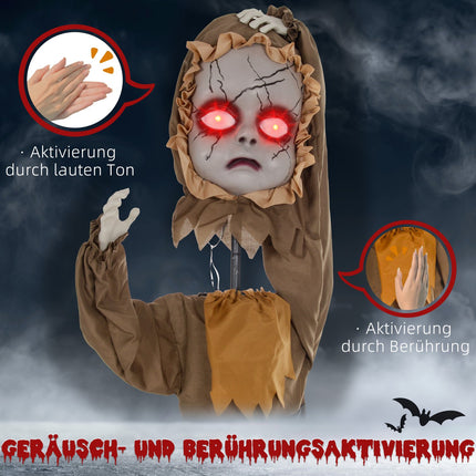 Halloween Animatronic Prop, Jumping Head, Red Eyes