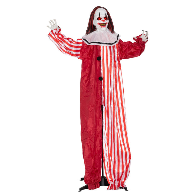 Halloween Clown Decoration, 165 cm, LED Lights, Sound Effects