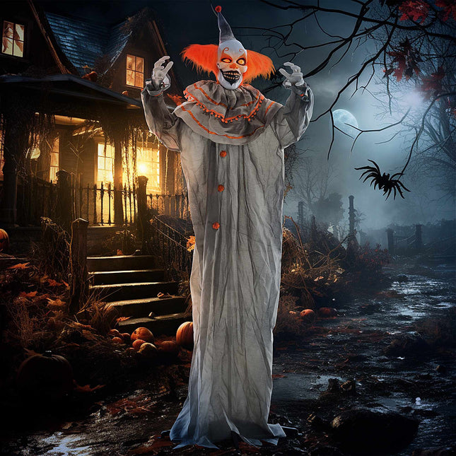 Halloween Clown Decoration, Touch-Activated, Glowing Eyes