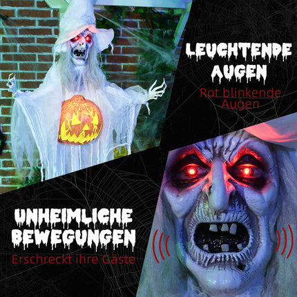 Halloween Ghost Decoration with Motion Sensor & LED Lights