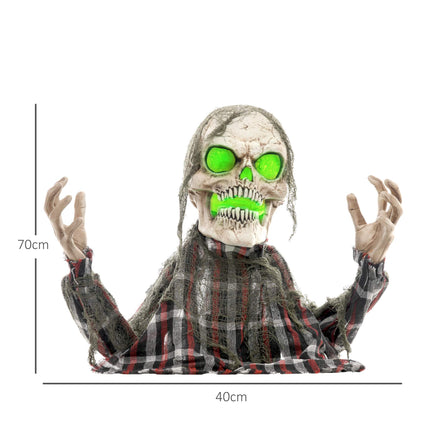 Halloween Groundbreaker Skeleton, Bendable Arms, Glowing Eyes