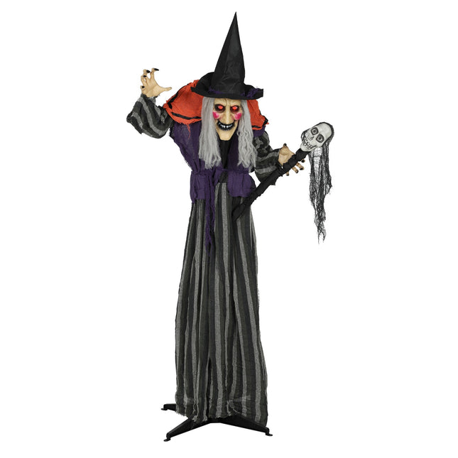 Halloween Witch Decoration, 160 cm, LED Lights, Sound