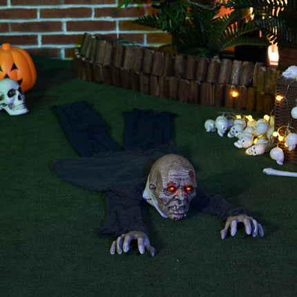 Halloween Zombie Decoration, LED Eyes, Sound & Motion Sensor