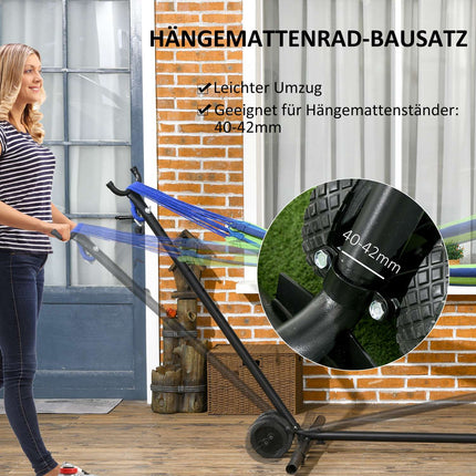 Wheel set for hammocks, Universal, Weatherproof, Black