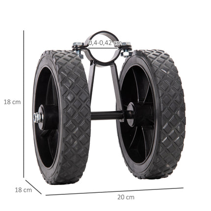 Wheel set for hammocks, Universal, Weatherproof, Black