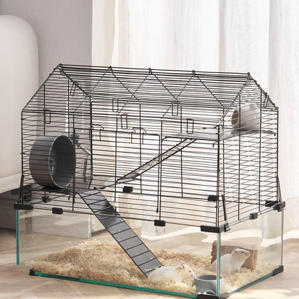 Hamster Cage, 360 View, Ventilated, Water Bottle, 23 in