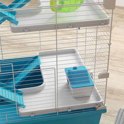 6-story hamster cage with tunnels and accessories, 58x36x81 cm