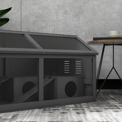 Hamster Cage with Bridge, Hut, and Platform, 85x45x44 cm