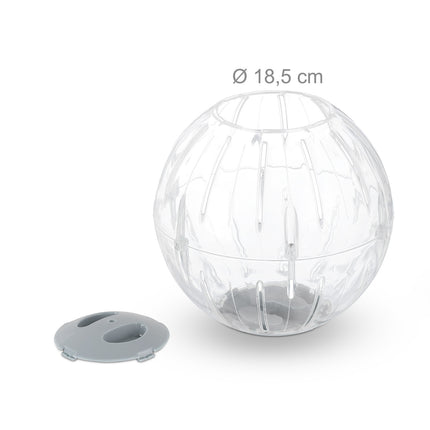 Hamster ball with gray lid