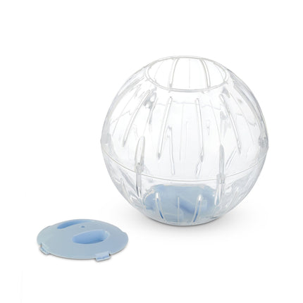 Hamster ball with light blue lid
