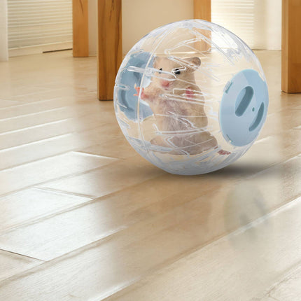 Hamster ball with light blue lid