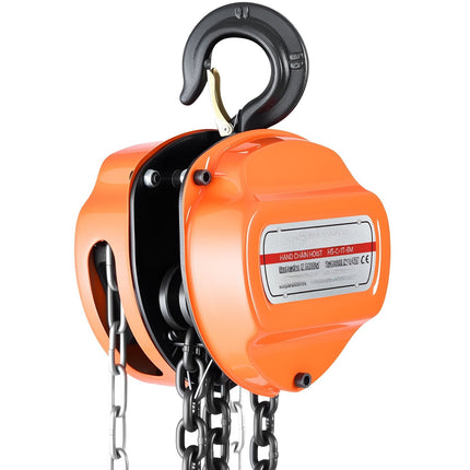 Hand Chain Hoist, 1 Ton, 6 m Lift, G80 Galvanized