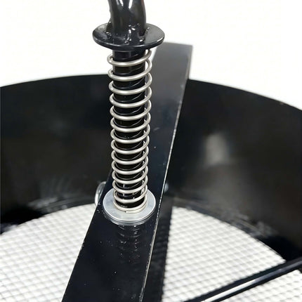 Hand-Crank Garden Sieve, Carbon Steel, Freestanding