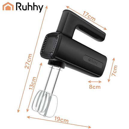 Hand Mixer 800W with 5 Speeds and Turbo, 2 Whisks, 2 Dough Hooks, BPA Free