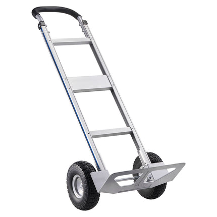 Hand Truck Dolly, 500 lb Aluminum, 10 in Wheels, Strap