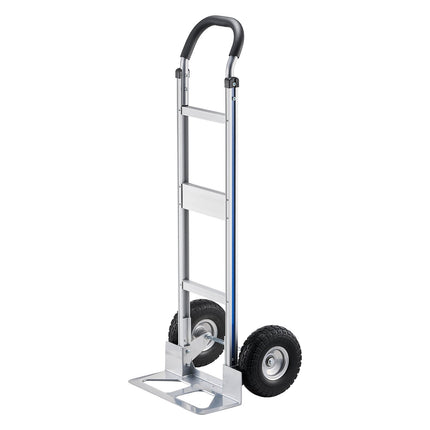 Hand Truck Dolly, 500 lb Aluminum, 10 in Wheels, Strap