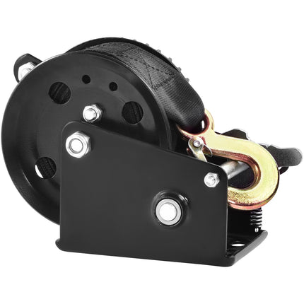 Hand Winch 1200 lb, 23 ft Strap, Two-Way Ratchet