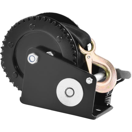 Hand Winch 2000 lb, 23 ft Strap, Two-Way Ratchet