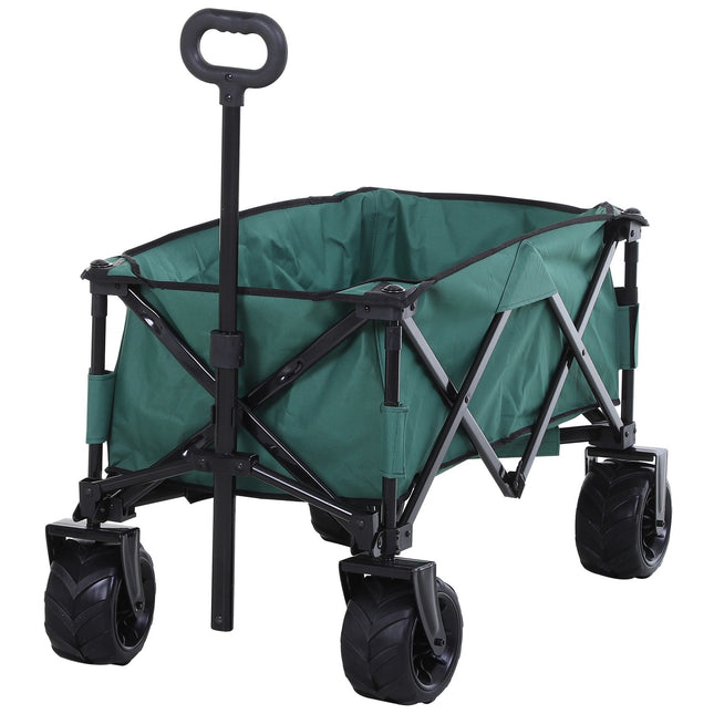 Folding metal garden cart - 360° telescopic handle, 20 kg capacity