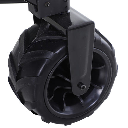 Folding metal garden cart - 360° telescopic handle, 20 kg capacity
