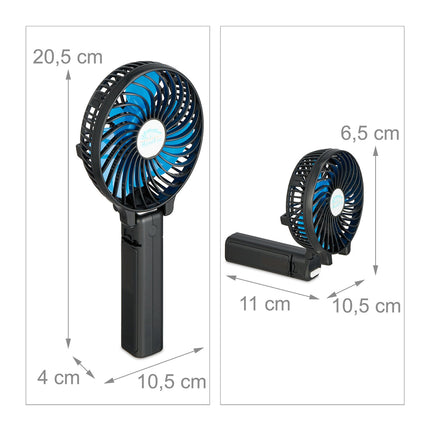 Hand fan with USB connection