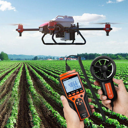 Handheld Anemometer with Split Vane, CFM, 14-140F, Backlit