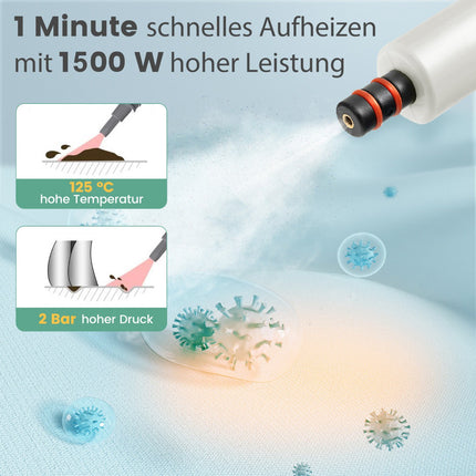 Handheld Pressurized Steam Cleaner, 1400W, 400ml Tank