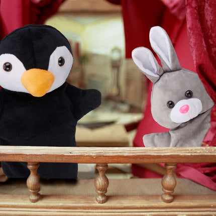 Hand puppets with animals for children
