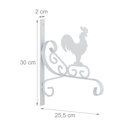 Hanging Basket Bracket with Rooster