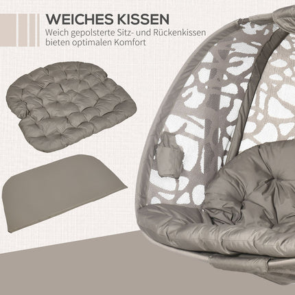 2-seat hanging basket chair, folding seat, 240 kg capacity