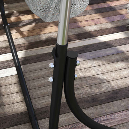 Height-adjustable hanging chair stand, 250 kg capacity, black