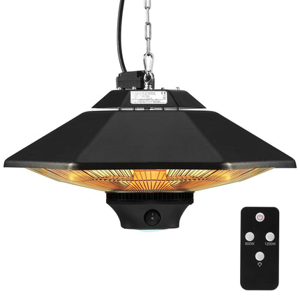 Hanging Infrared Ceiling Heater 2000W, Remote, IP34