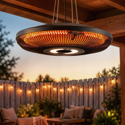 Hanging Infrared Heater 2000W with LED & Remote Control