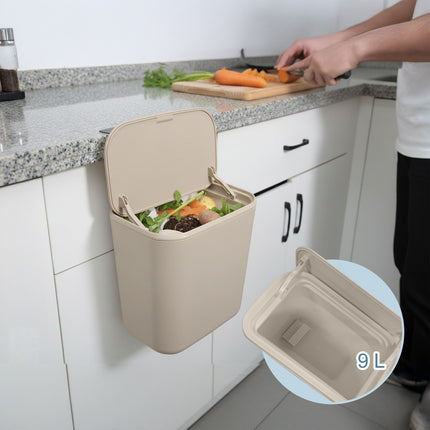 Hanging Kitchen Bin, 9L – Compact Waste Disposal