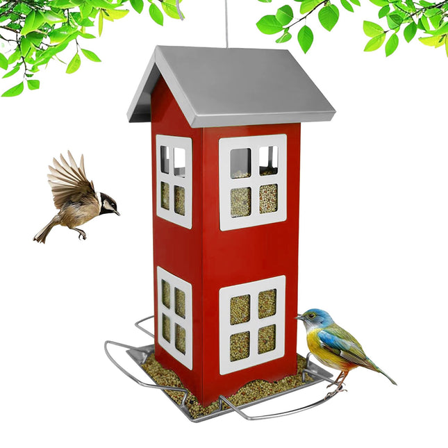 Hanging Metal Birdhouse with Removable Roof