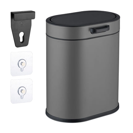 Hanging Waste Bin 5L with Push-Up Lid for Kitchen/Bathroom