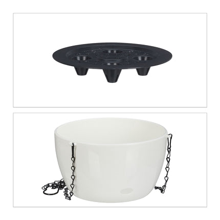 Hanging baskets with water containers set of 3