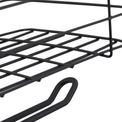 Hanging basket with holder for paper towels