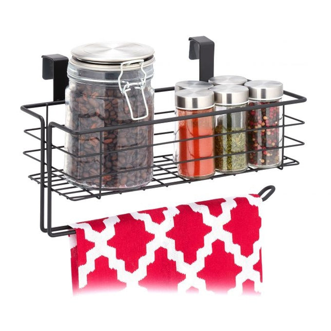 Hanging basket with holder for paper towels