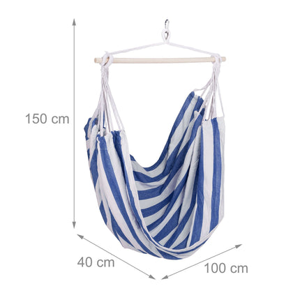 Hanging chair with stripes