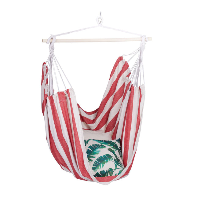 Hanging chair with stripes