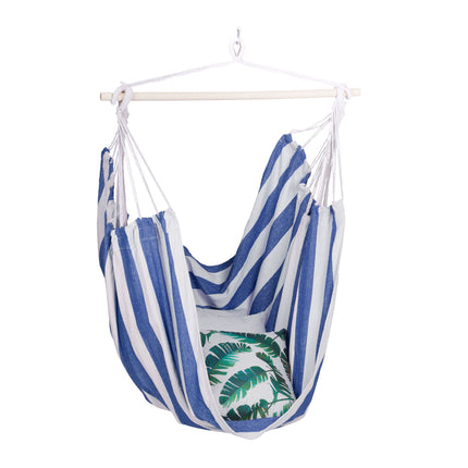 Hanging chair with stripes