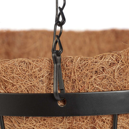 Hanging flower basket with 3 baskets made of coconut fiber