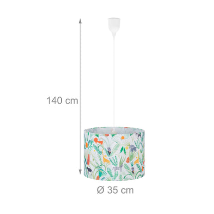 Hanging jungle lamp for the children's room