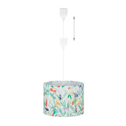 Hanging jungle lamp for the children's room