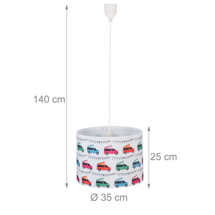 Hanging lamp children's room cars